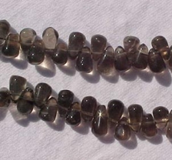 Smoky Quartz Top Drill Teardrop, 9x6mm