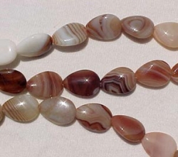 Botswana Agate Longdrill Teardrops, 14x10mm