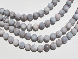 Botswana Dove Gray Agate Rounds, 12mm