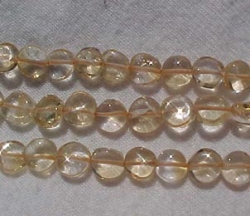 Golden Citrine Coins, 6-7mm