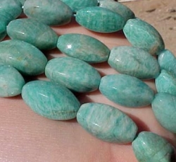 Russian Amazonite 4-Sided Barrels, 10x21mm