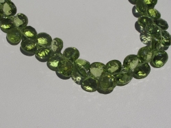 Peridot Briolettes, 6-7mm, A Grade