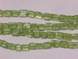 Peridot Bricks, 3x4mm