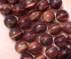 Red Tigerseye Rounds, A Grade, 12mm