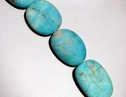 Amazonite Matte Finish Pebbles, 28x34mm, each