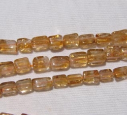 Dark Gold Citrine Bricks, 7x4mm