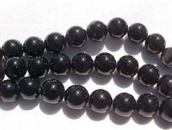 Black Onyx Large Hole Rounds, 10mm