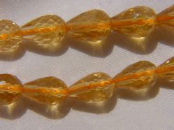 Golden Citrine Pear Drops, 9x6mm, each