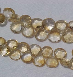 Citrine Briolettes, 9-10mm