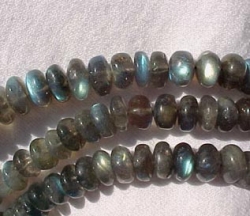 Labradorite Rondels, 9-10mm