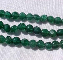 Emerald Green Adventurine Puffy Coins, 6-7mm