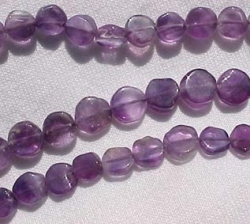 Dark Amethyst Coins, 6-7mm