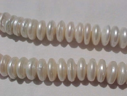 Center Drill White Coin Pearls, 14-15mm