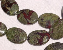 Dragonsblood Jasper Ovals, 18x24mm