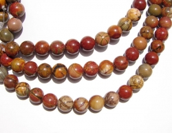 Red Creek Jasper Rounds, 8mm, A Grade