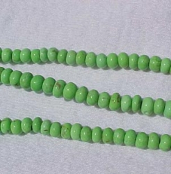 Magnesite Lime Green Rondels, 5mm