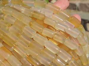 Golden Harvest Chalcedony Tubes, 7-9mm