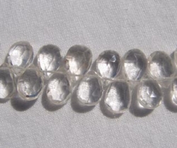 Clear Quartz Briolettes, 9x6mm