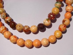 Magnesite Orange Rounds, 11-12mm