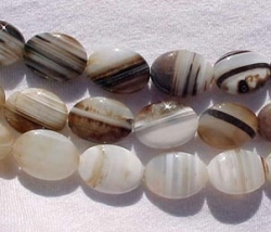 Striped Agate Ovals, 18x13mm