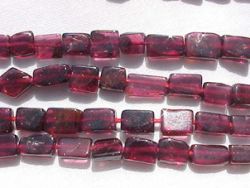 Red Garnet Bricks, 7x4mm