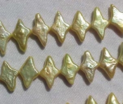 Diamond Star Coin, Lemon Gold, 9x14mm