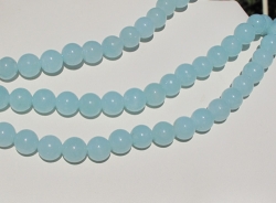 Aqua Quartz Large Hole Rounds, 10mm