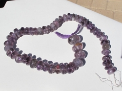 Polished Amethyst Graduated Rondels, 12-19mm