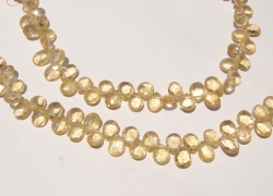 Golden Yellow Citrine Briolettes, 7-9mm