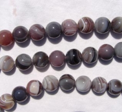 Botswana Agate Rounds, 12mm