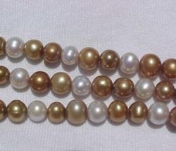 Champagne/Bronze/White Mix, 5.5-6mm potato