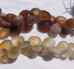 Caramel Agate Briolettes, 12-14mm