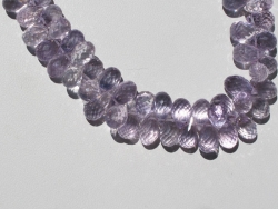 Rose De France Amethyst Briolettes, Graduated 8-11mm