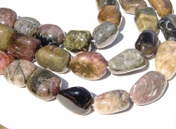 Multi Color Tourmaline Polished Pebbles, 18x28mm