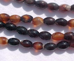 Onyx/Carnelian Barrel, 14x11mm