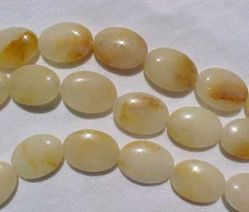 Butter Jade Ovals, 18x13mm