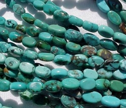 Darker Blue Green Turquoise Flat Oval