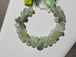 Prehnite Flat Briolettes, 14-15mm