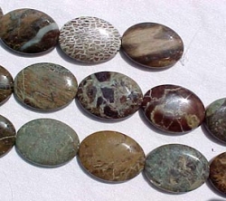 Snakeskin Jasper Ovals, 18x24mm