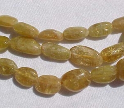 Yellow Tourmaline Polished Nuggets, 10x8mm