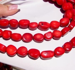 Bamboo Coral Ovals, 10x14mm