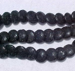 Black Lava Stone Overlap Coins, 10mm