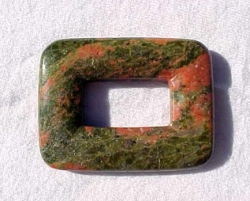 Unakite Rectangle Donut, 50x38mm