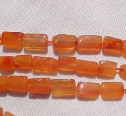 Orange Carnelian Bricks, 9x5mm