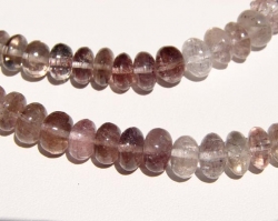 Cherry Moss Quartz Shaded Rondels, 8mm