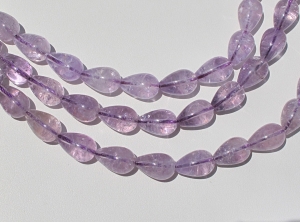 Lavender Amethyst Longdrill Teardrops, 10x15mm