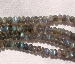 Blue Labradorite Rondels, 6-7mm