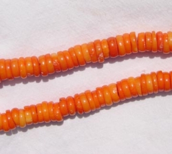 Orange Coral Heshi, 7-8mm