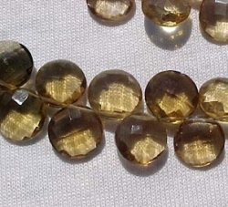 Whiskey Quartz Round Briolettes, 9-10mm