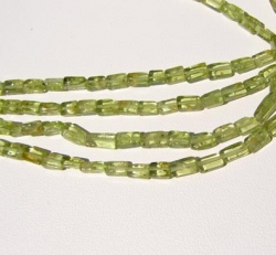 Peridot Bricks B Grade, 6x4mm